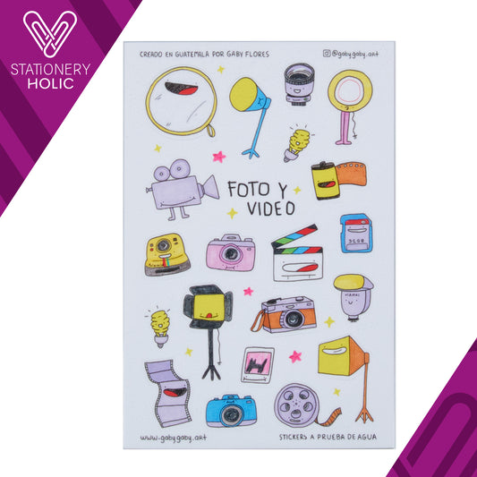 Gaby Art - Hoja Stickers 3.75 x 5.5" - Foto y Video