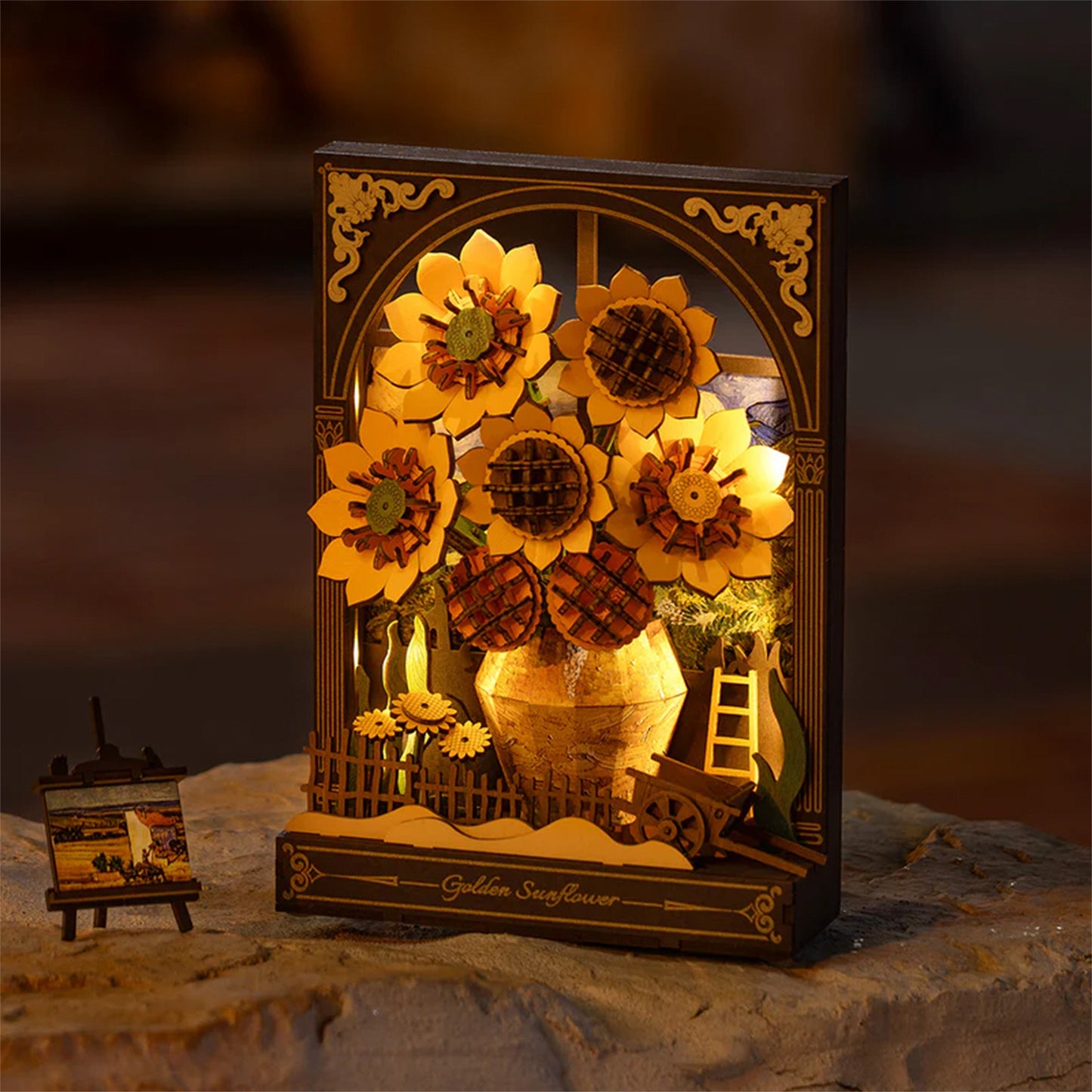 Rolife - Wooden Paintings - Golden Sunflower