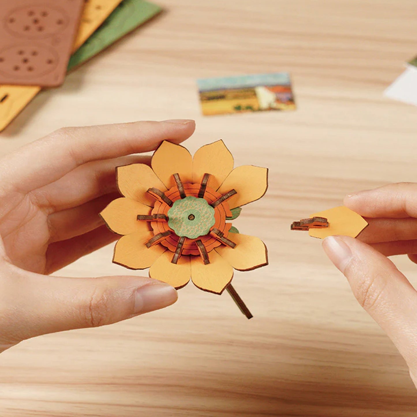 Rolife - Wooden Paintings - Golden Sunflower