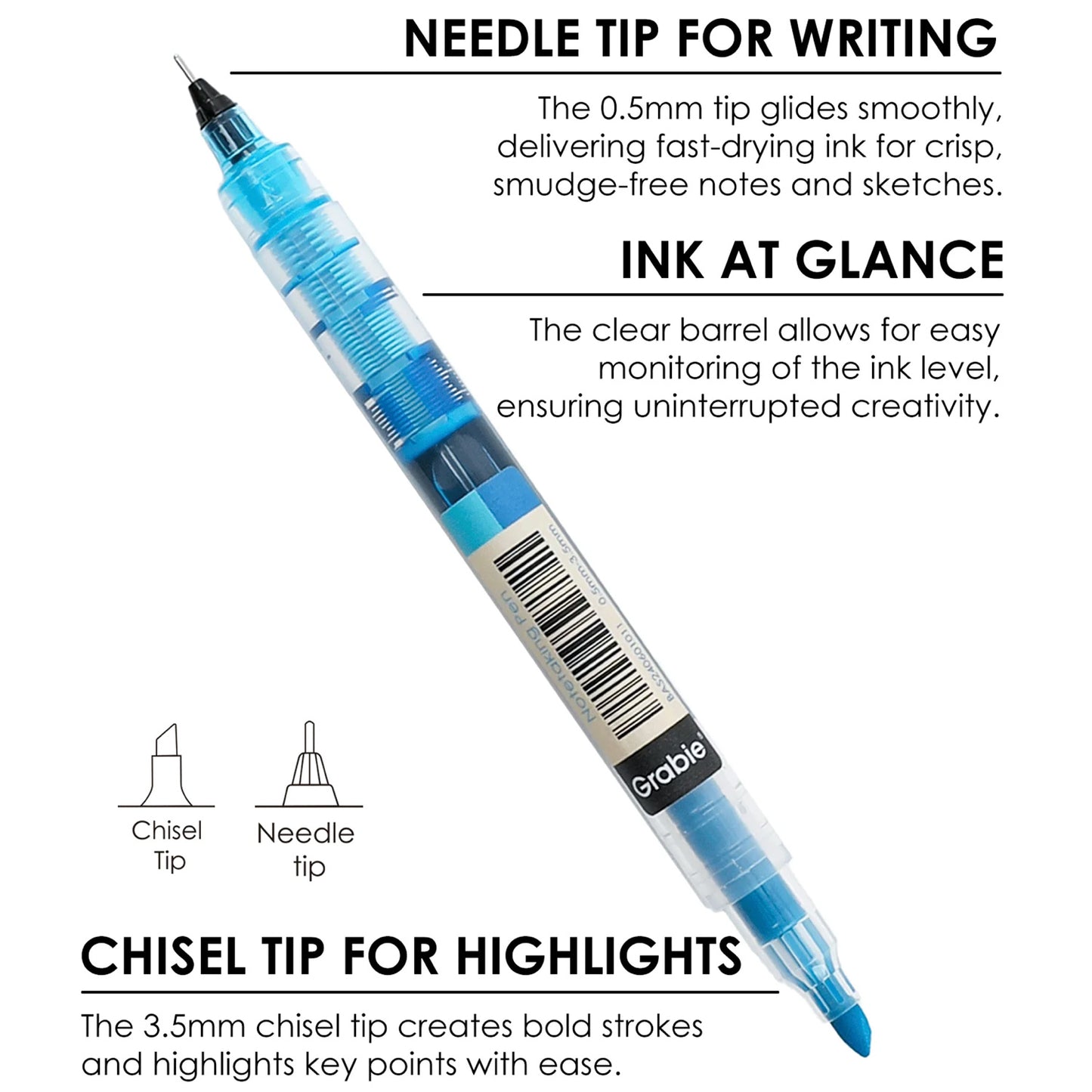 Grabie - Lapiceros/Resaltadores Dual - Note Taking Soft Serenity