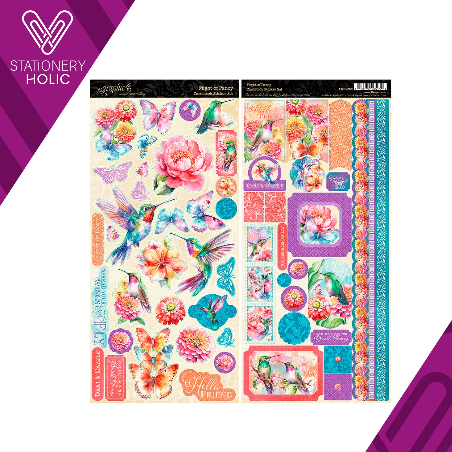 Graphic 45 - Stickers - Flight Of Fancy