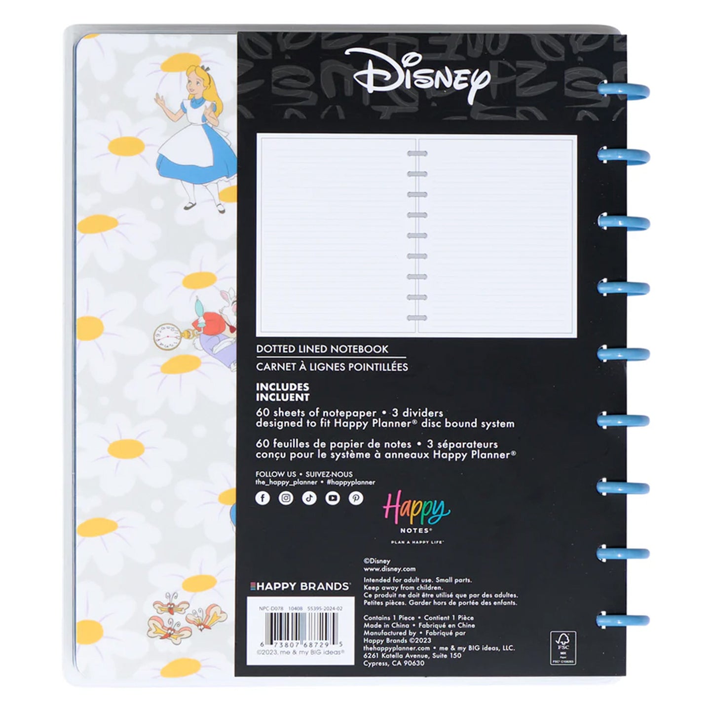 Happy Planner - Happy Notes Classic Lineas - Disney Alice In Wonderland Curious