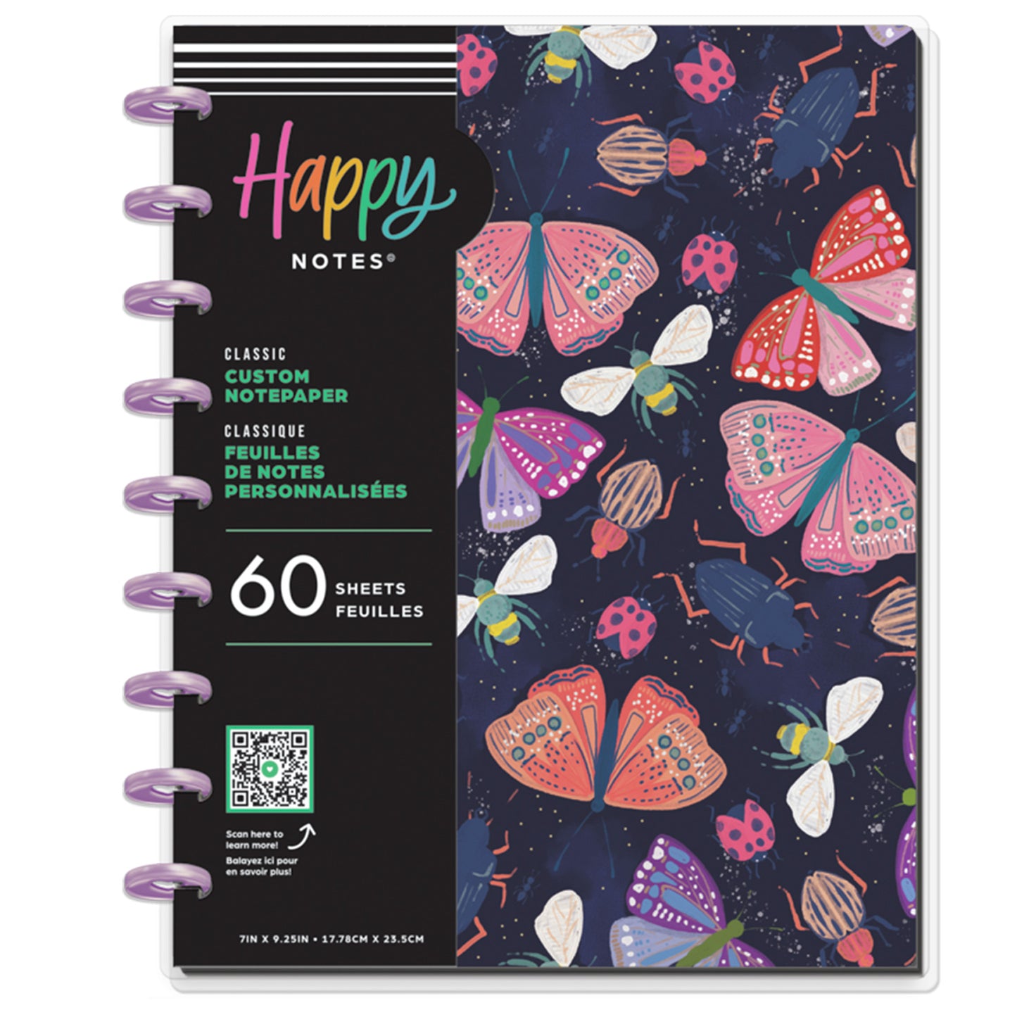 Happy Planner - Happy Notes Classic - Midnight Botanical