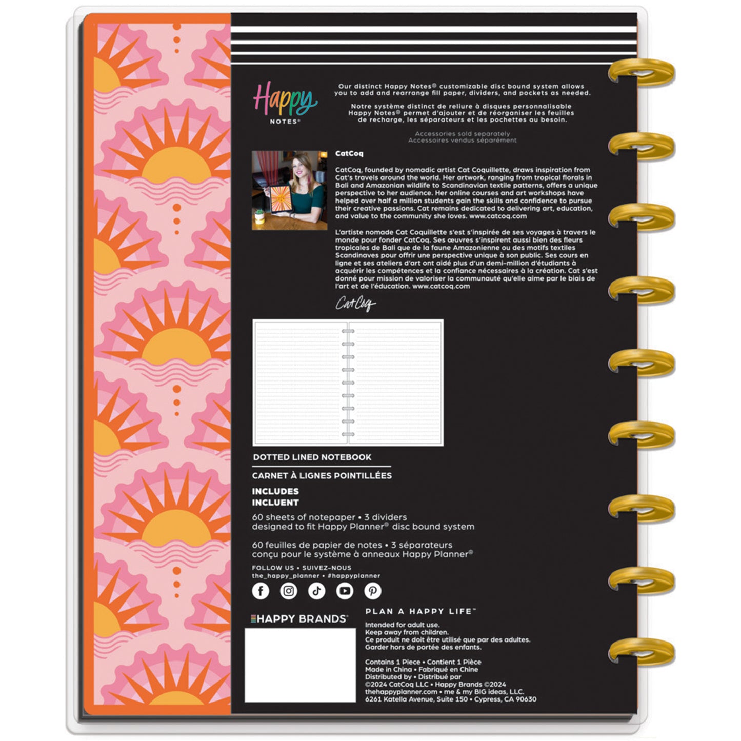 Happy Planner - Happy Notes Classic Lineas - Retro Sunset