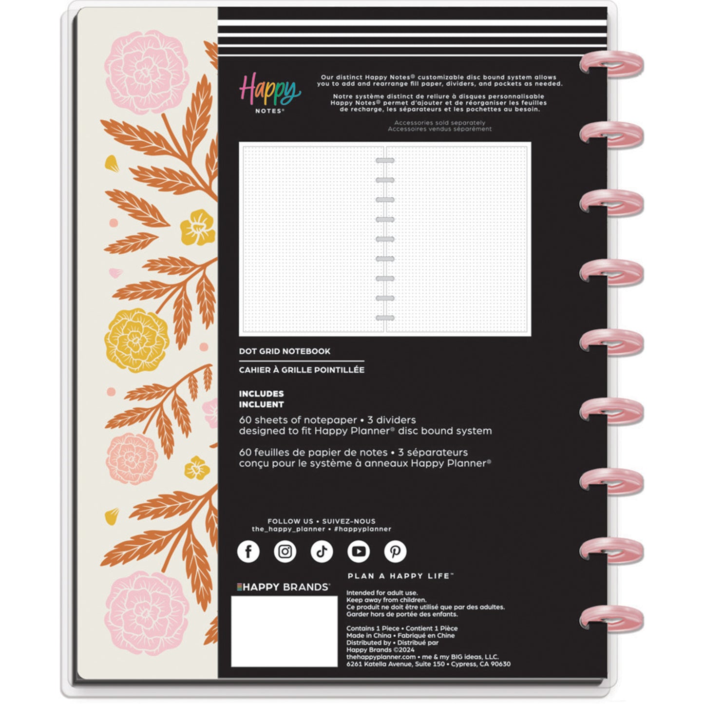 Happy Planner - Happy Notes Classic Dotgrid - Western Wildflower