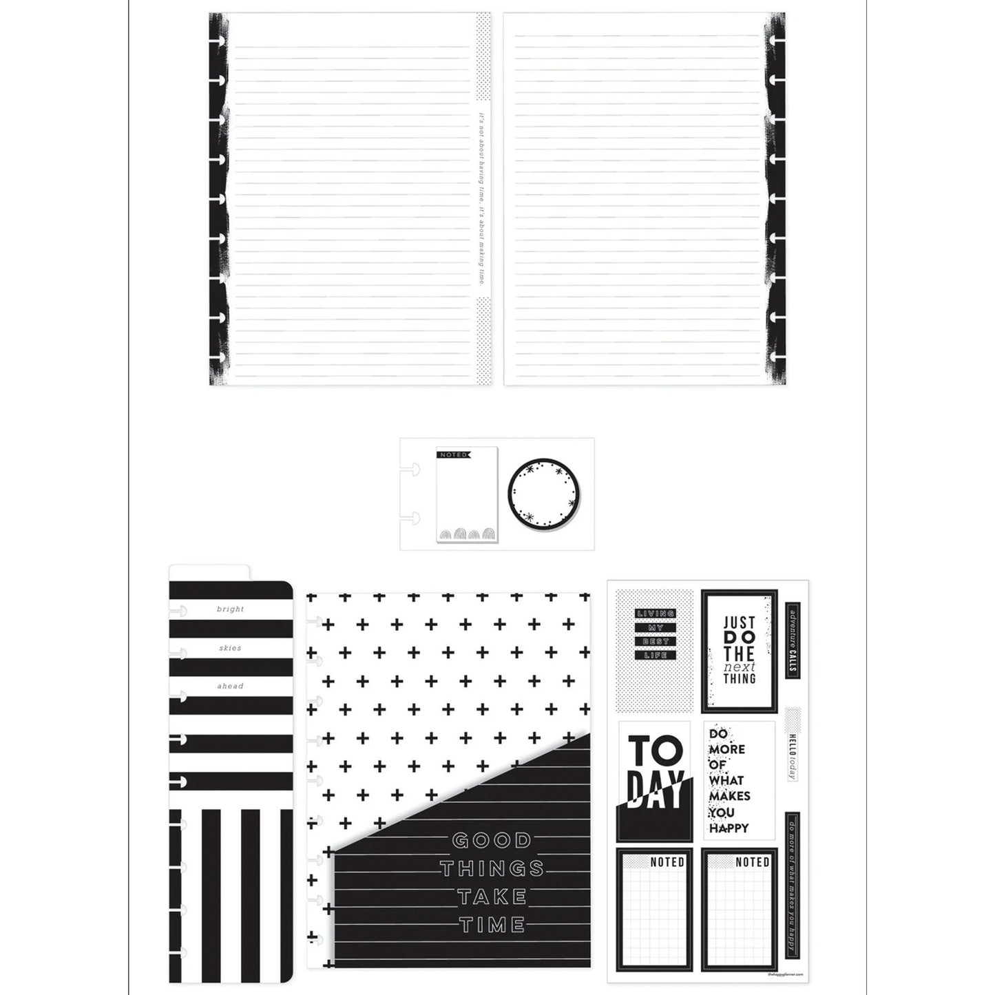 Happy Planner - Accessory Pack - Black & White