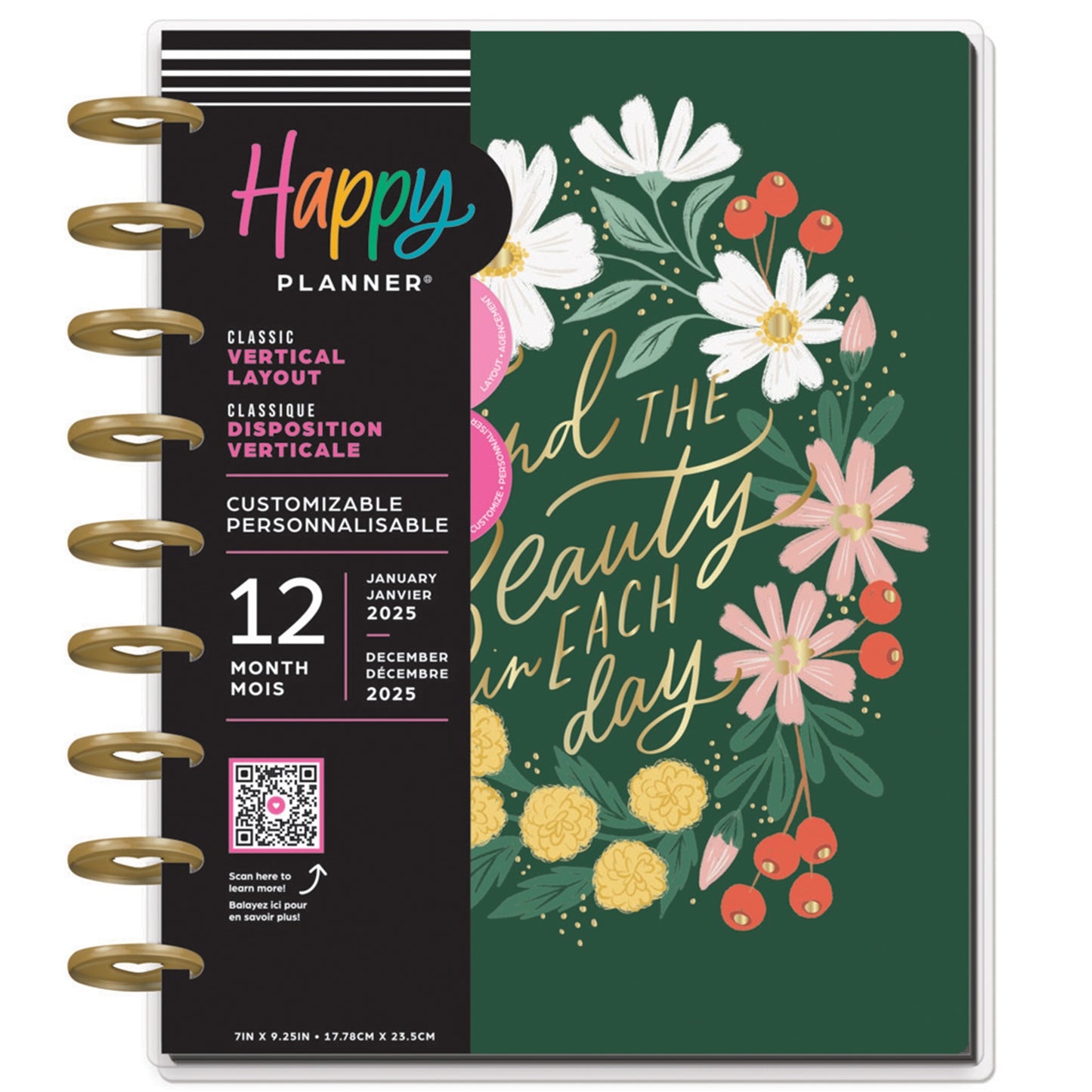 Happy Planner - Planner Classic (2025) Vertical - Blooming Bouquet