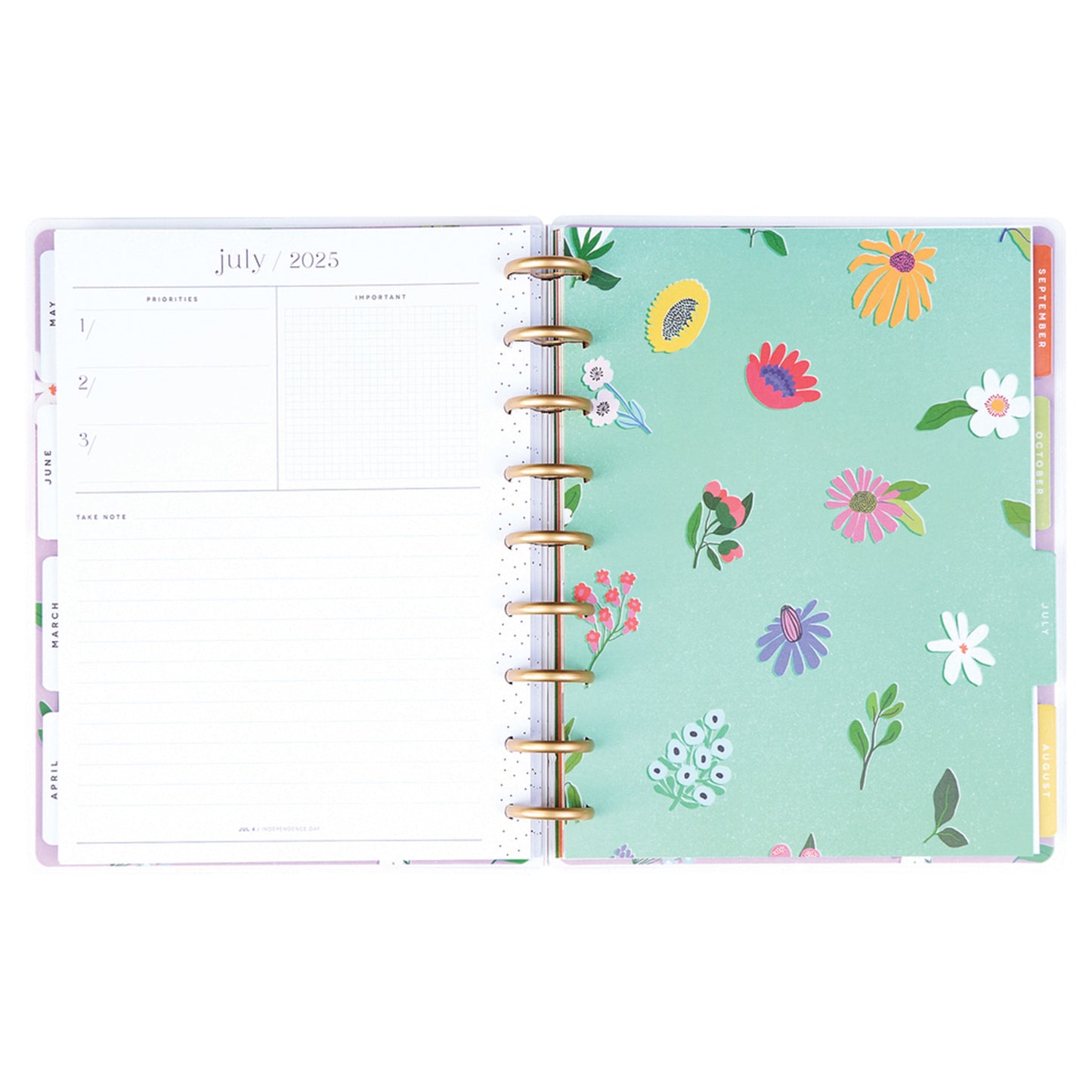 Happy Planner - Planner Classic (2025) Checklist Vertical - Brilliant Blooms