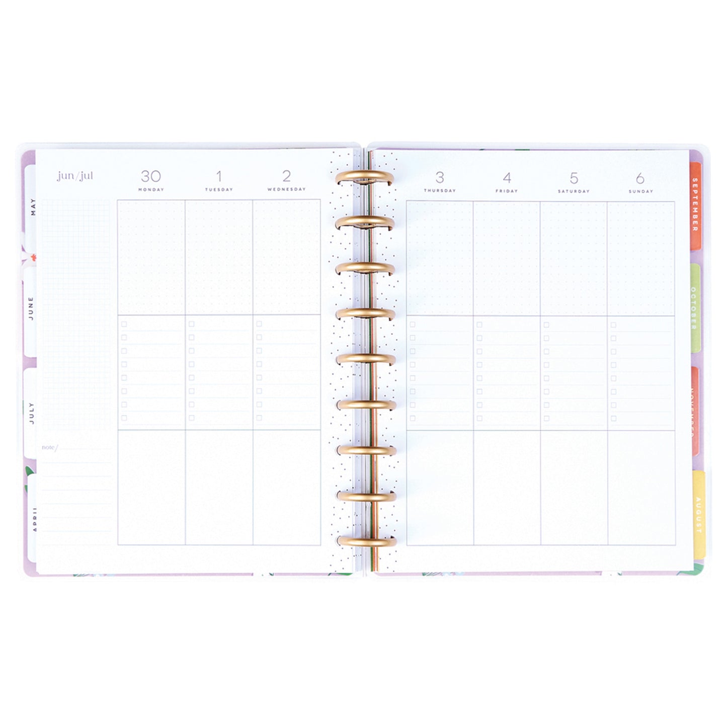 Happy Planner - Planner Classic (2025) Checklist Vertical - Brilliant Blooms