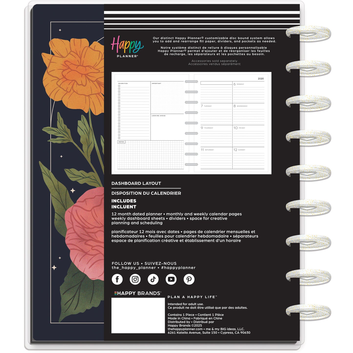 Happy Planner - Planner Classic (2026) - Dark Garden