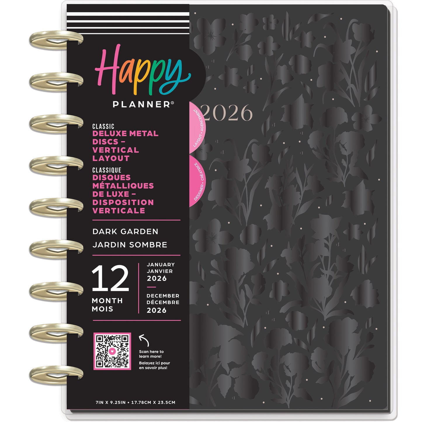 Happy Planner - Planner Classic Deluxe (2026) - Dark Garden