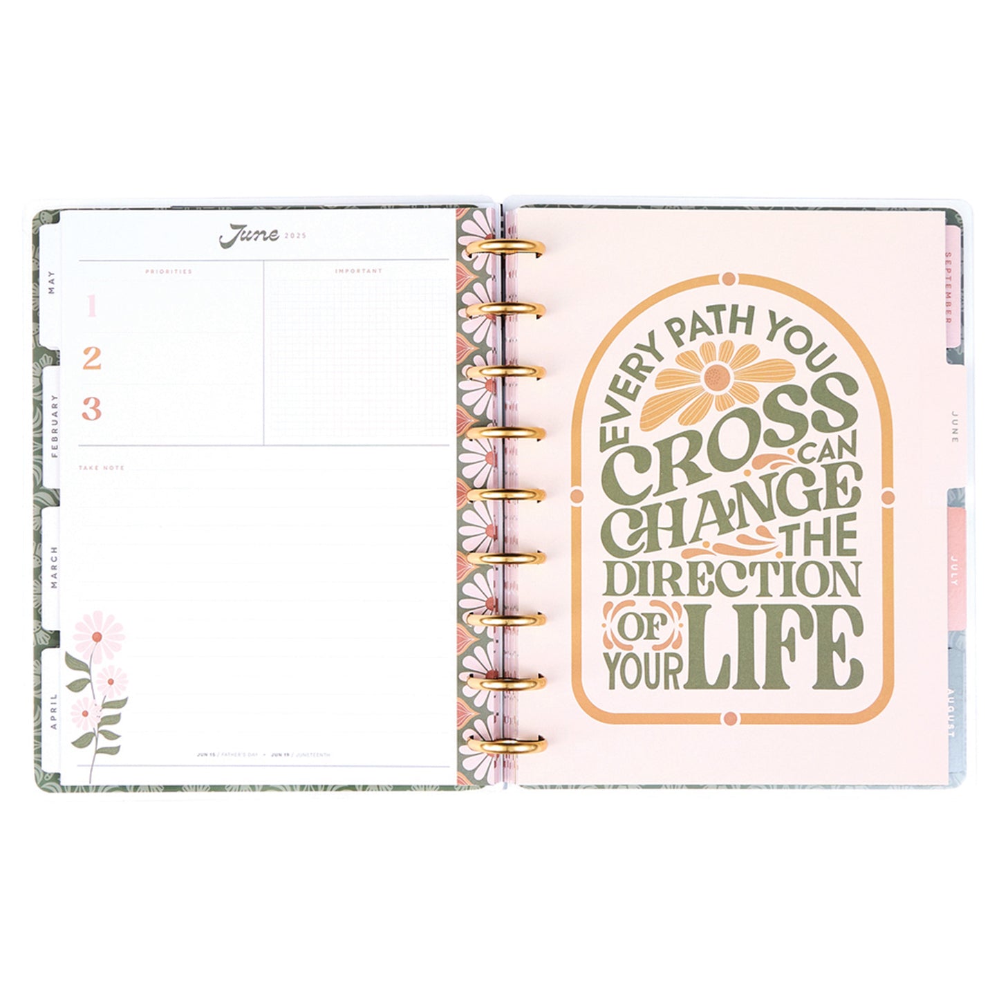 Happy Planner - Planner Classic Deluxe (2025) Dashboard - Desert Rose