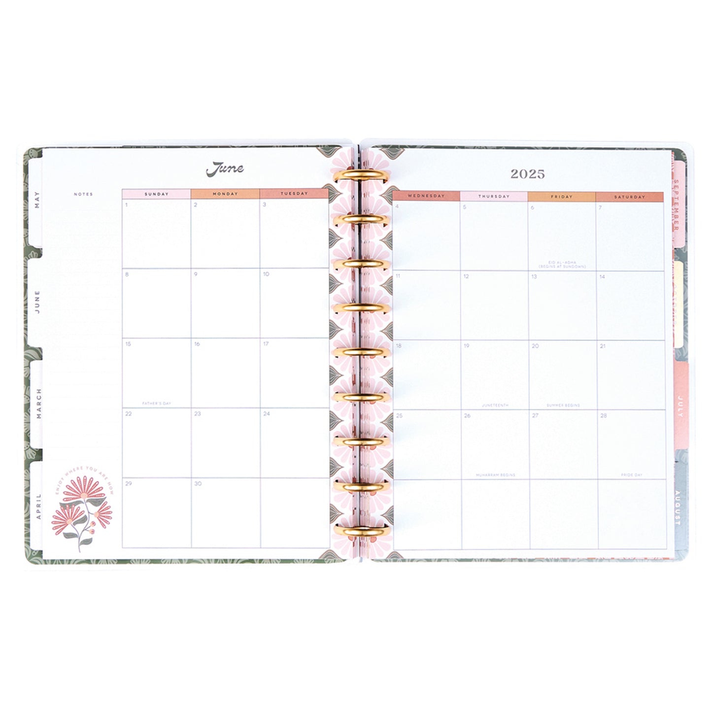 Happy Planner - Planner Classic Deluxe (2025) Dashboard - Desert Rose