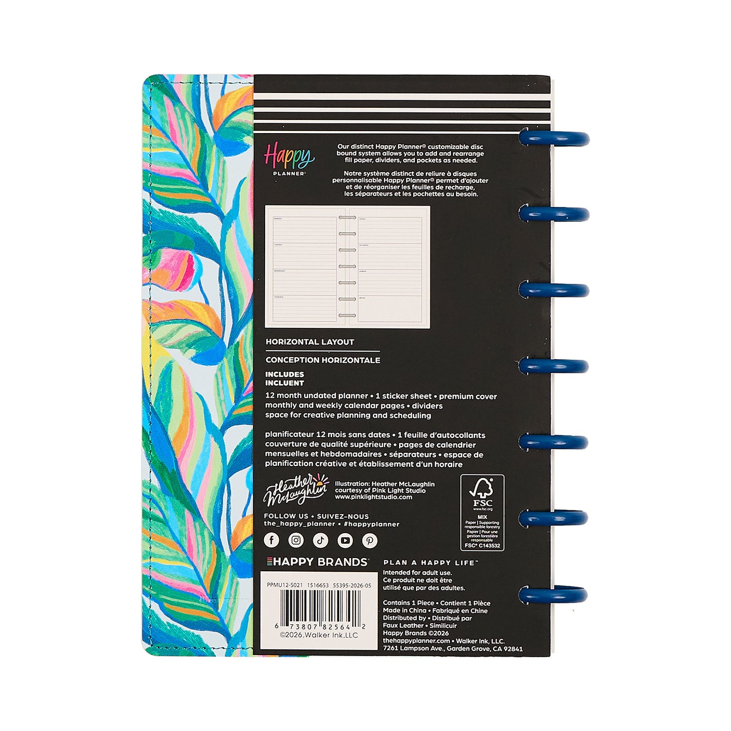 Happy Planner - Planner Classic Mini 12 meses (no fechado) - Sunshine Splash