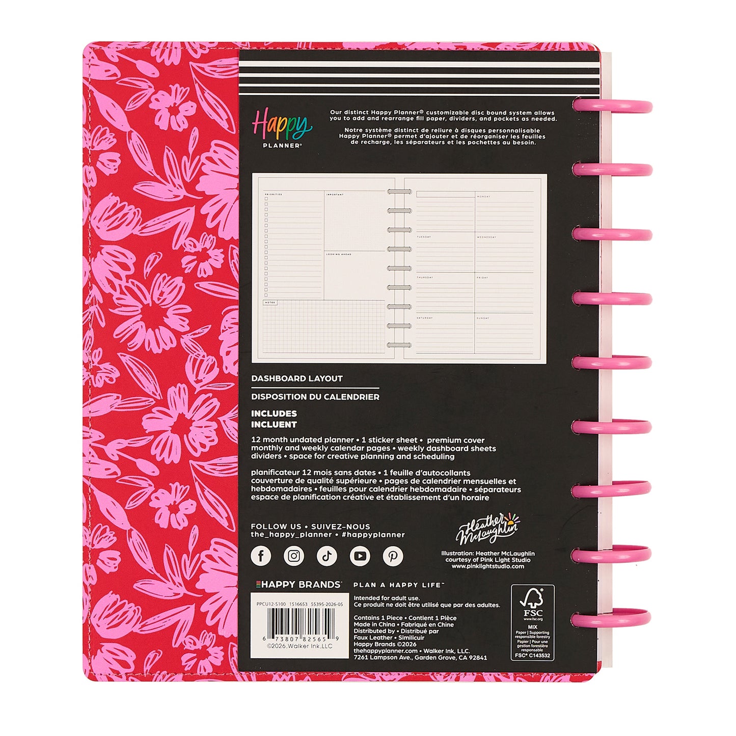 Happy Planner - Planner Classic Deluxe 12 meses (no fechado) - Sunshine Splash