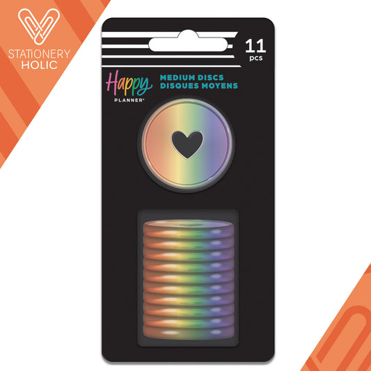 Happy Planner - Discos Classic Plastico - Irisdescent