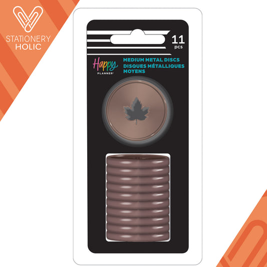 Happy Planner - Discos Classic Metal - Brown Maple Leaf