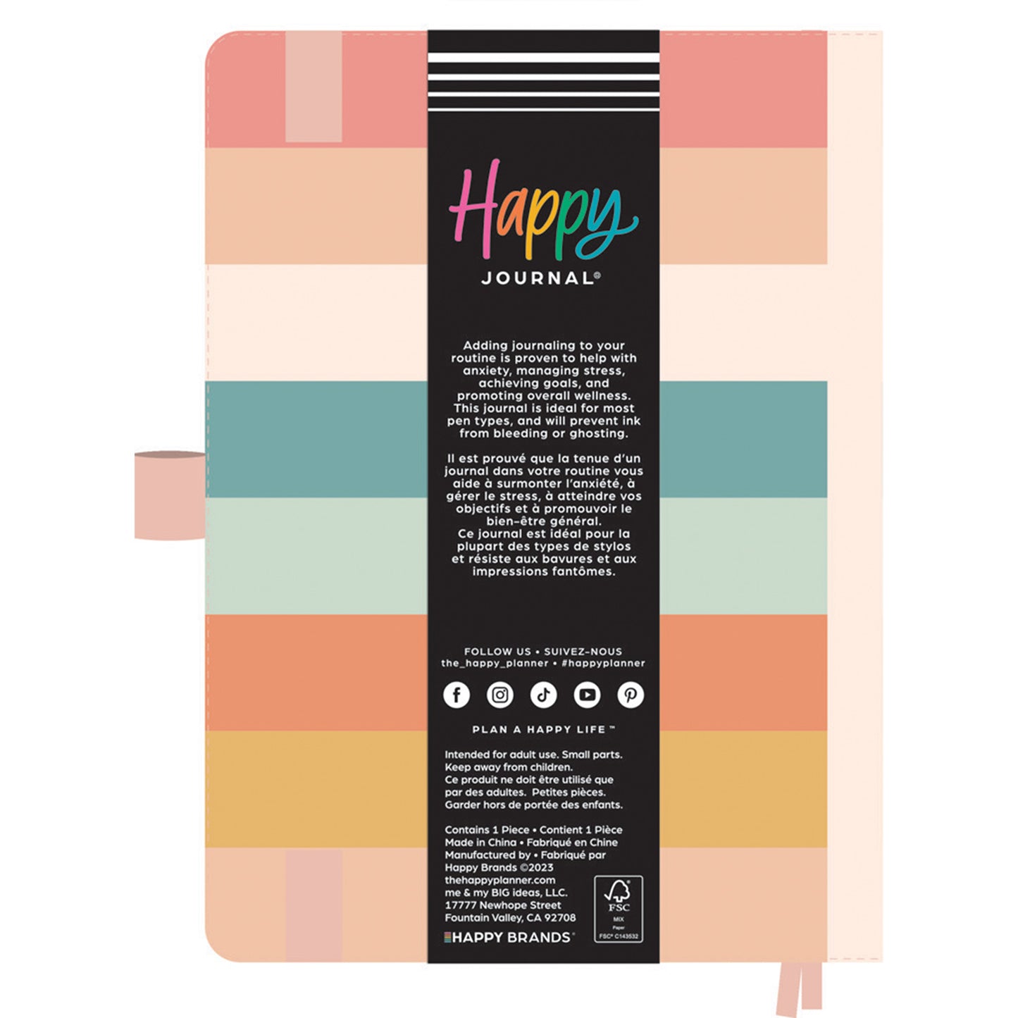 Happy Planner - Journal Dotgrid - Sunset Stripe