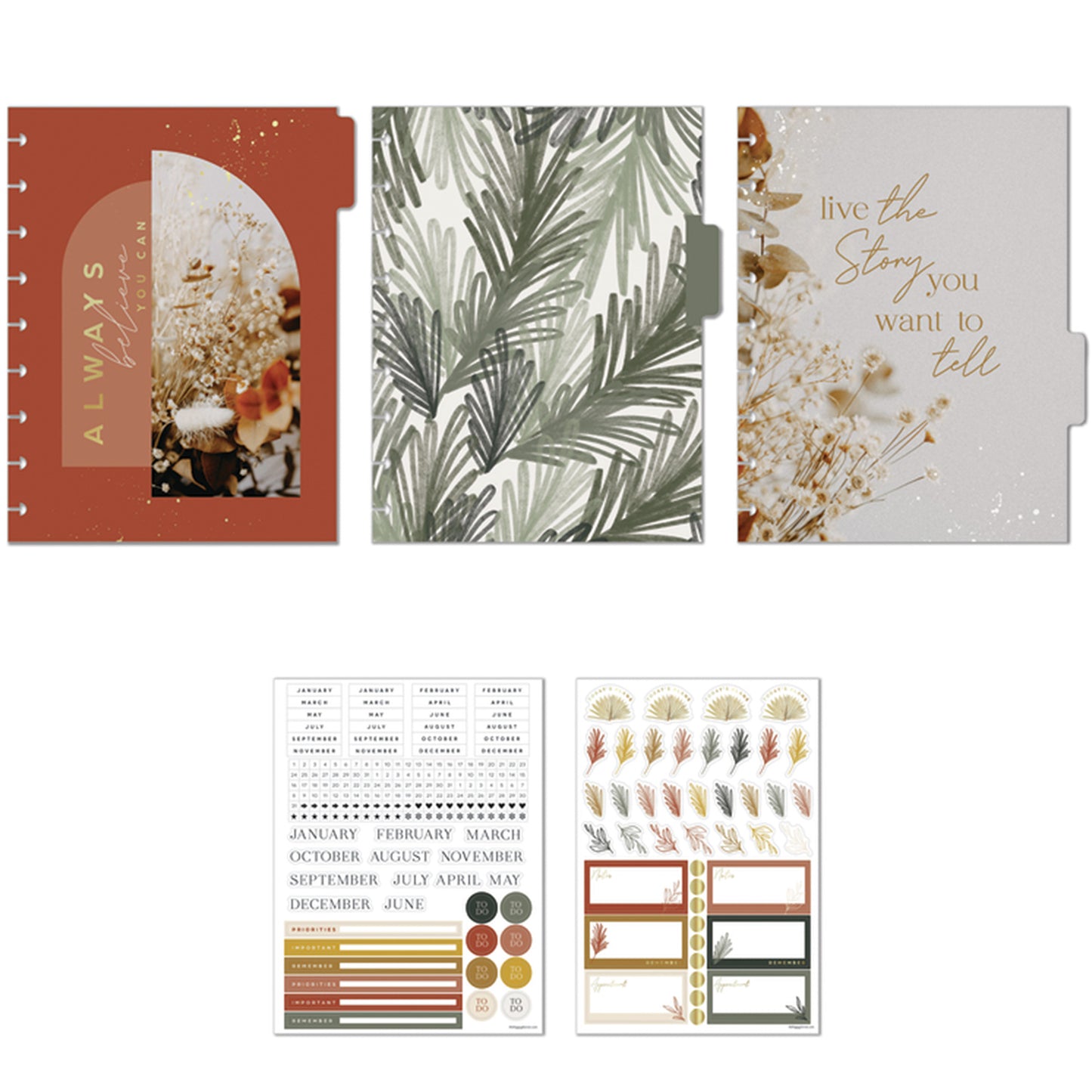 Happy Planner - Extension Classic Daily - Dried Florals