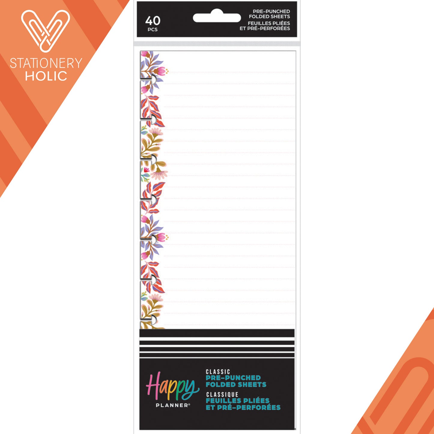 Happy Planner - Papel Skinny Classic Folded - Folk & Flora