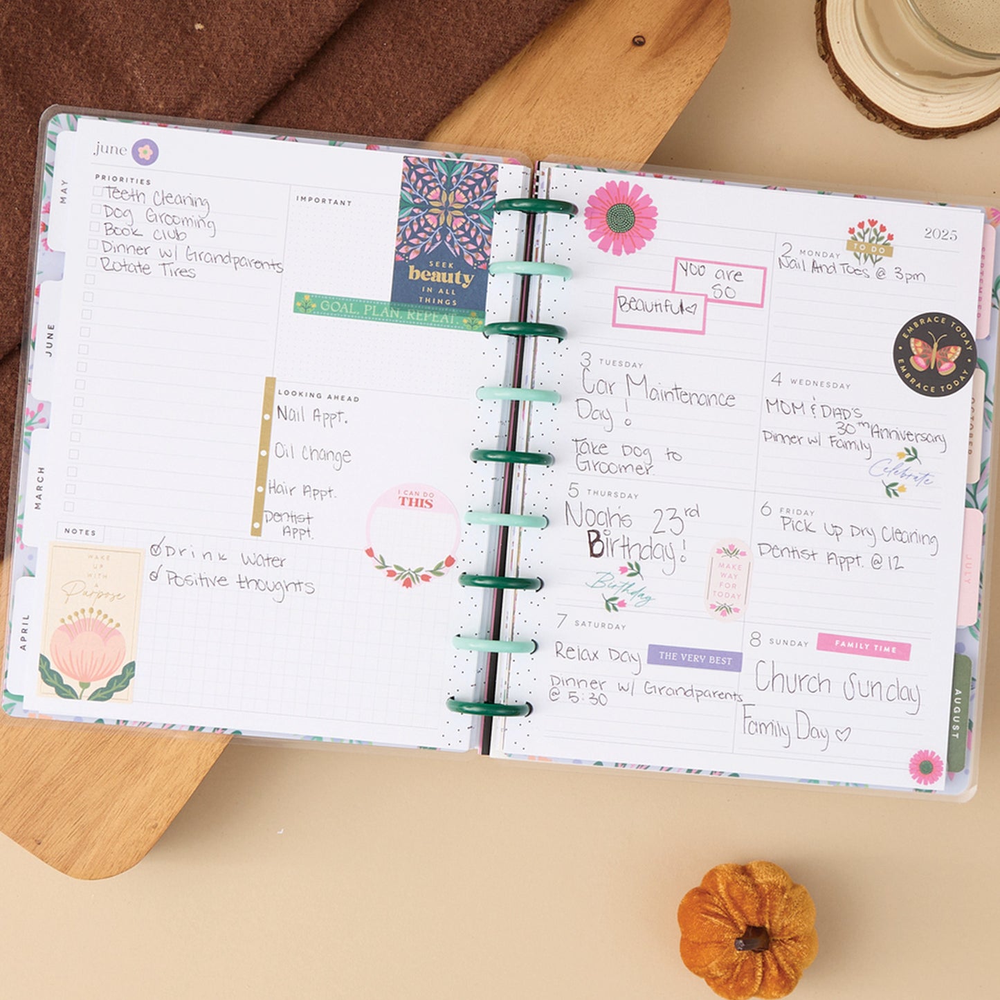 Happy Planner - Planner Classic (2025) Dashboard - Folk & Flora