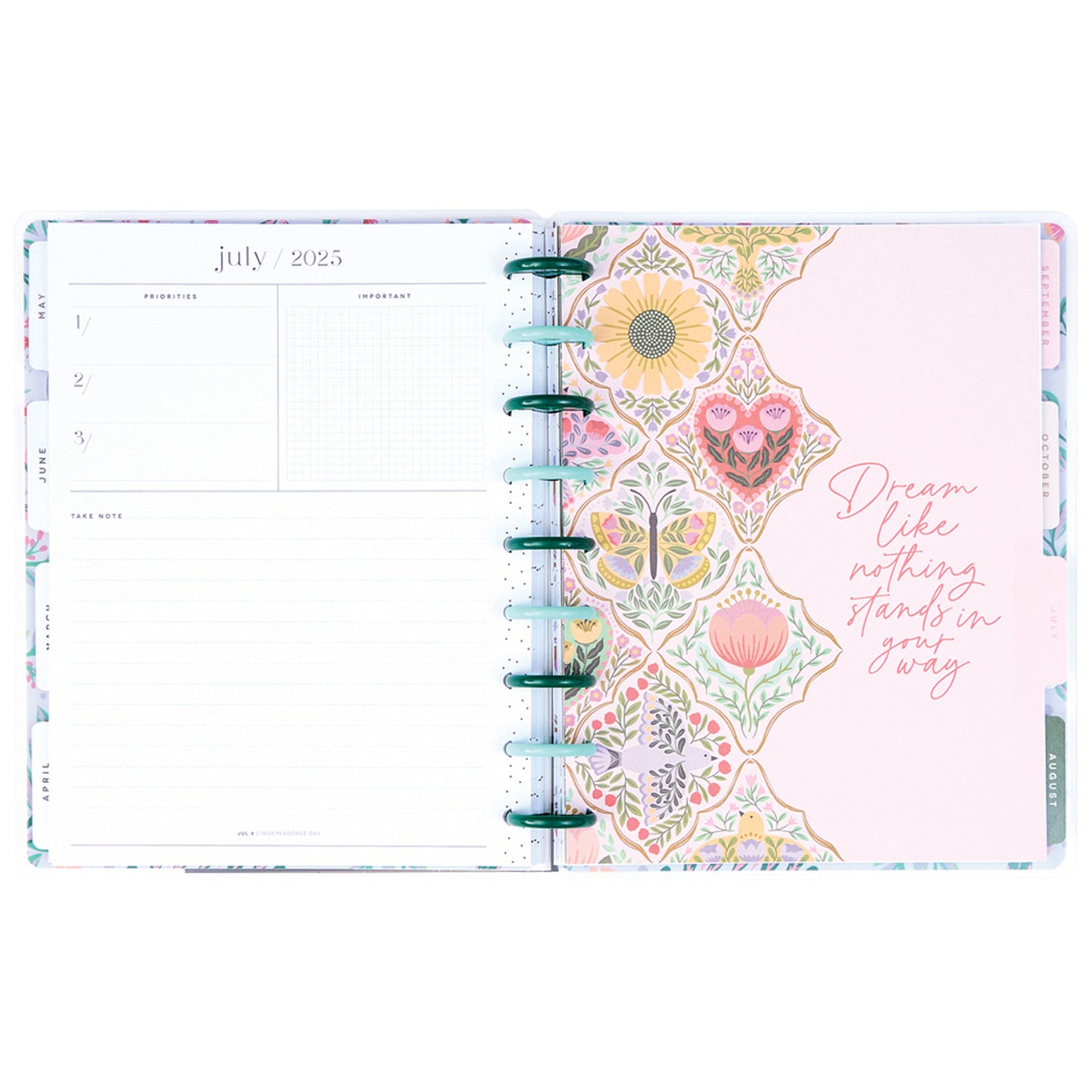 Happy Planner - Planner Classic (2025) Dashboard - Folk & Flora