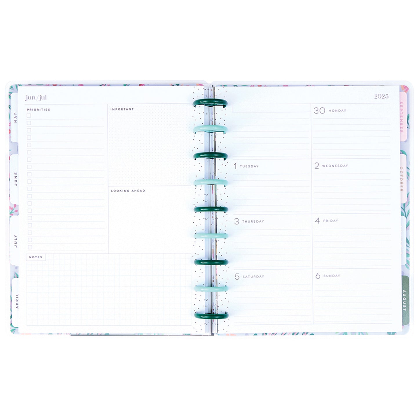 Happy Planner - Planner Classic (2025) Dashboard - Folk & Flora