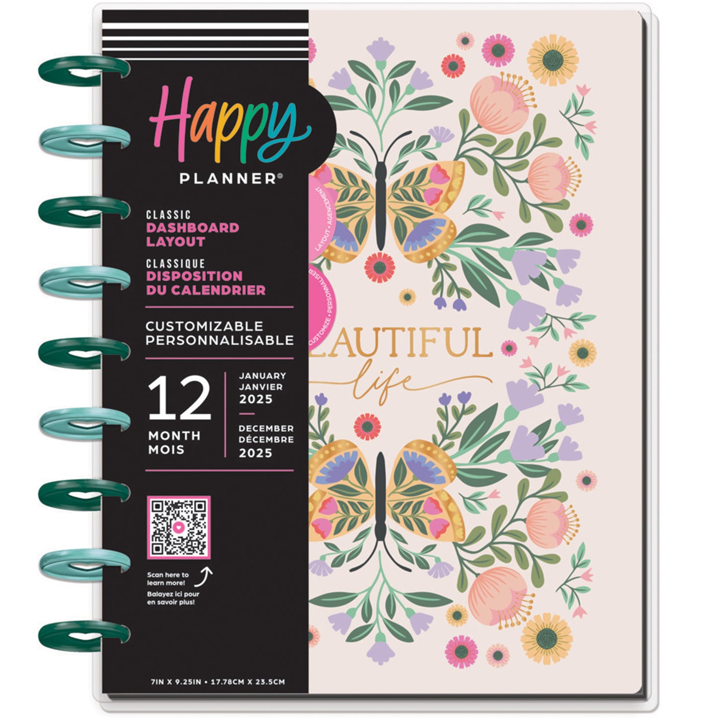 Happy Planner - Planner Classic (2025) Dashboard - Folk & Flora