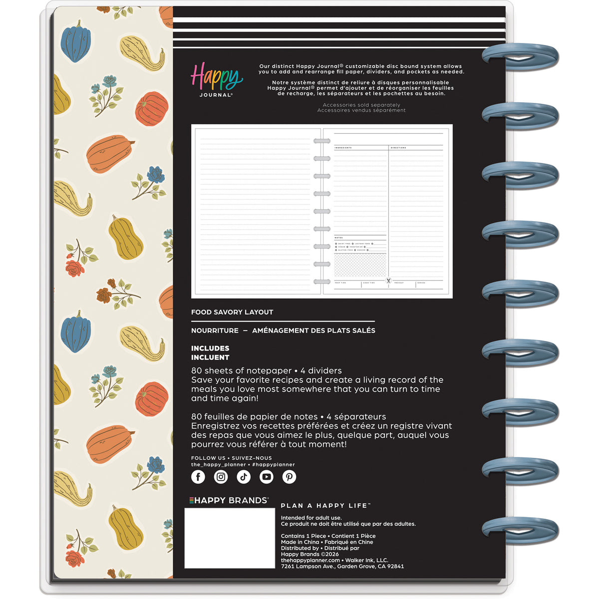 Happy Planner - Recetario Classic - Fall Picnic
