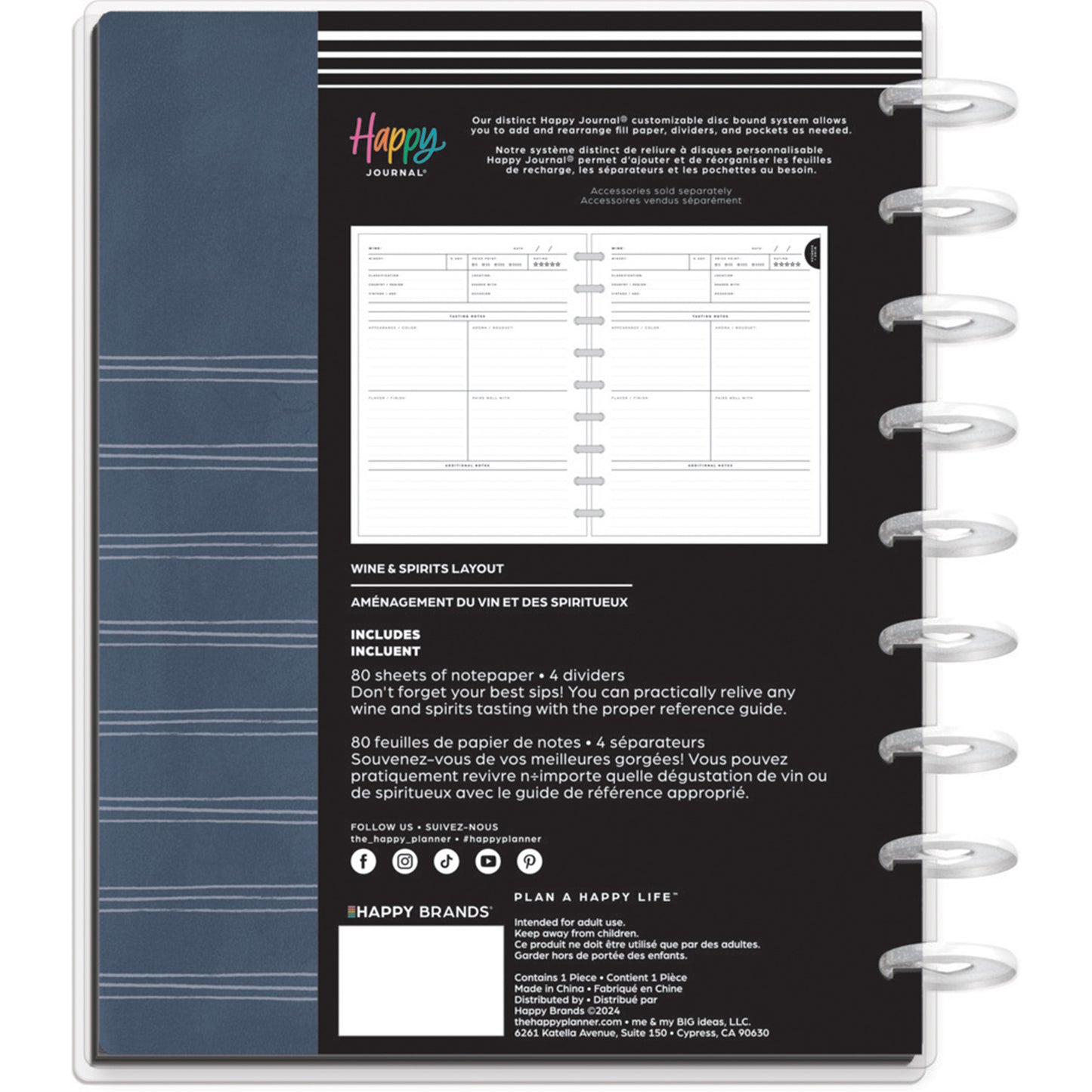 Happy Planner - Journal Guiado Classic - Wine & Spirits