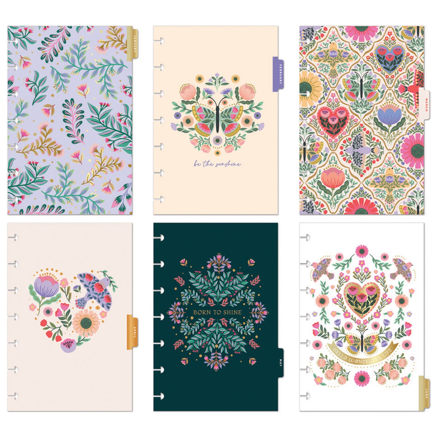 Happy Planner - Planner Mini (2025) Horizontal - Folk & Flora