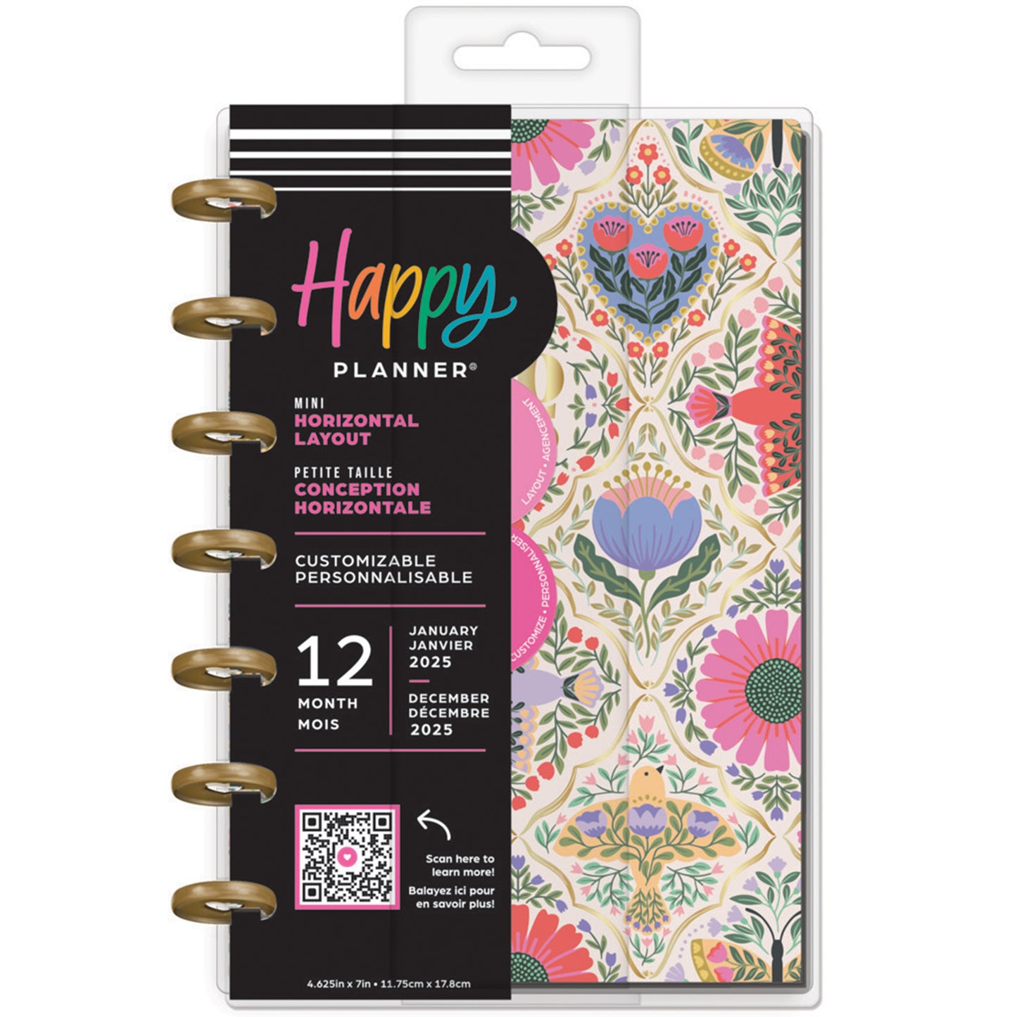 Happy Planner - Planner Mini (2025) Horizontal - Folk & Flora