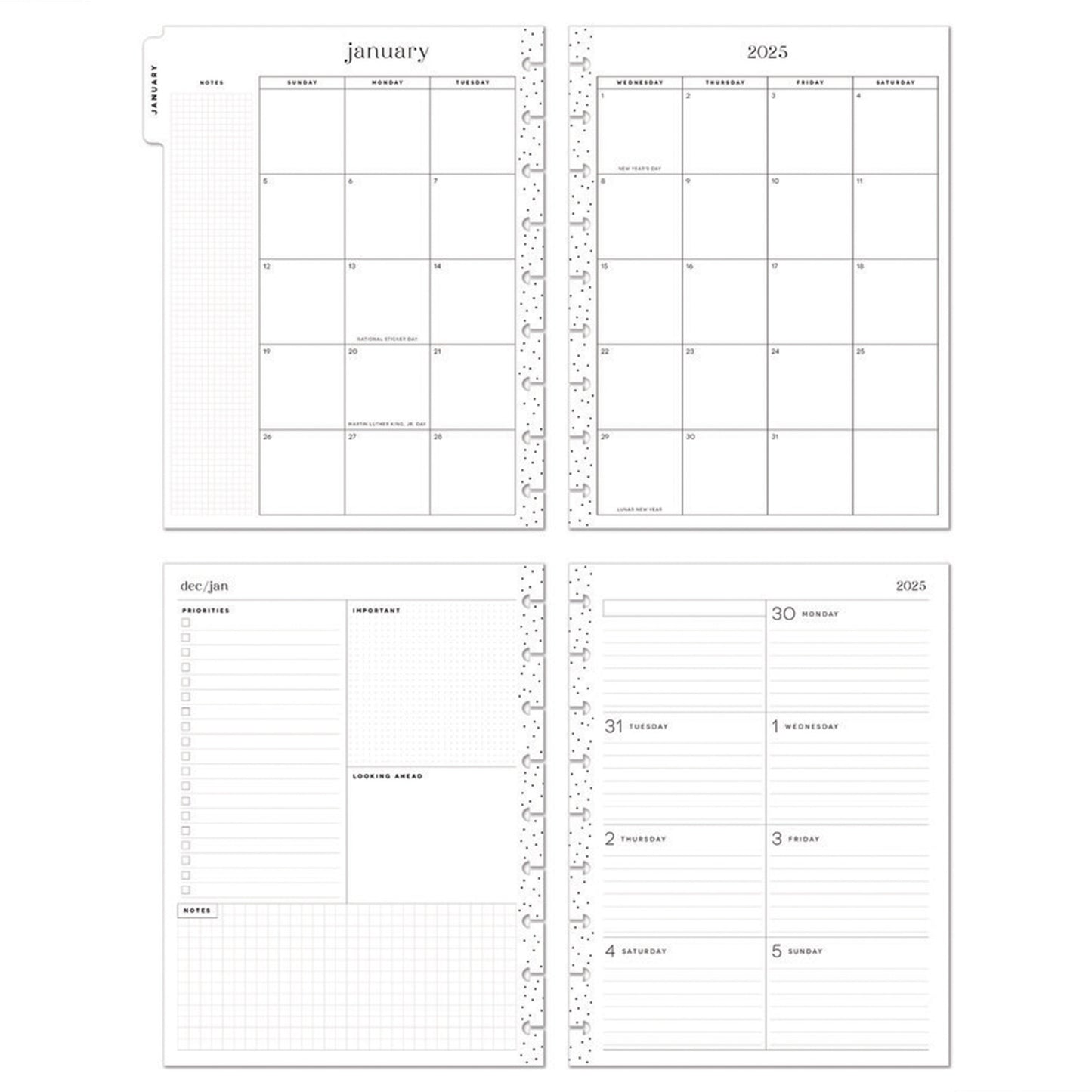 Happy Planner - Planner Classic (2025) Dashboard - Modern Impression