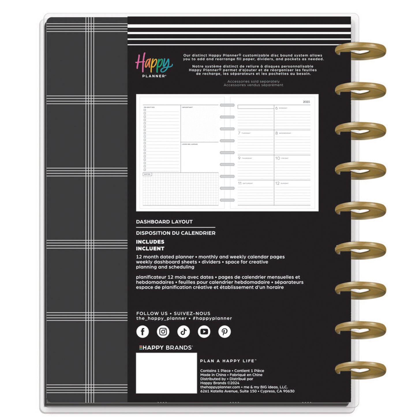 Happy Planner - Planner Classic (2025) Dashboard - Modern Impression