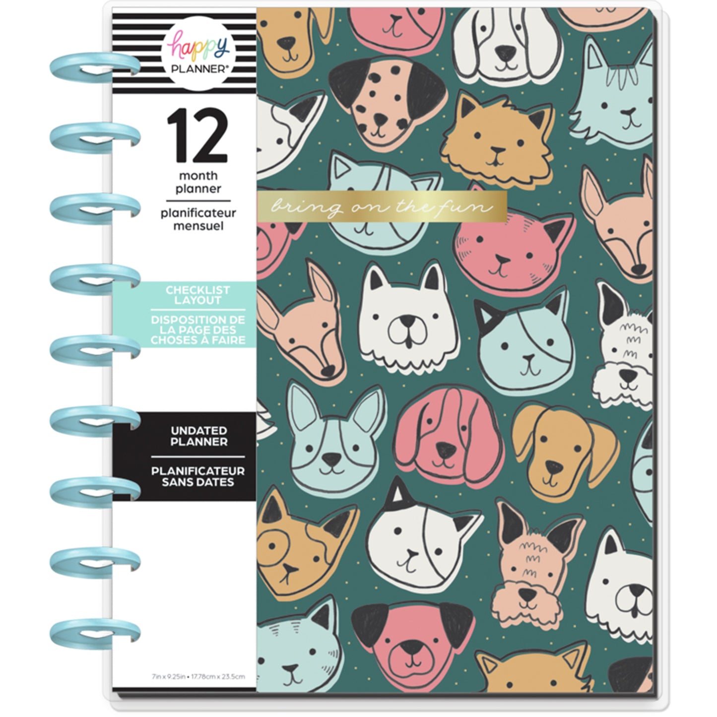 Happy Planner - Planner Classic 12 meses (undated) - Playful Pets