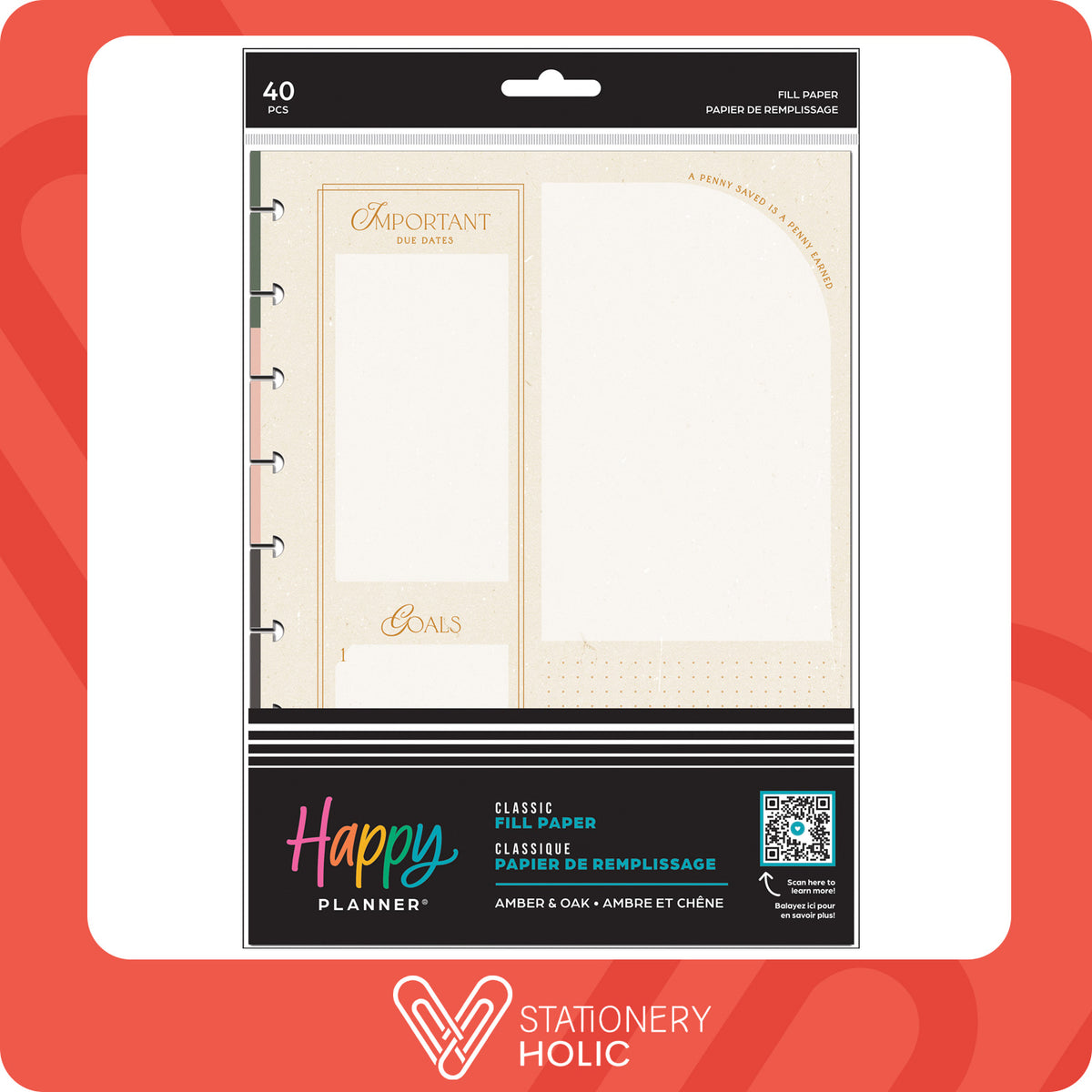 Happy Planner - Papel Classic - Amber & Oak