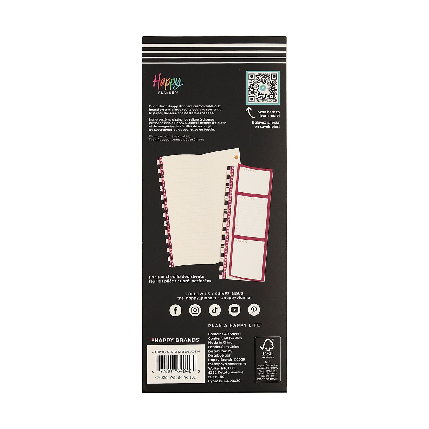 Happy Planner - Papel Classic Folded - Horizon Lines