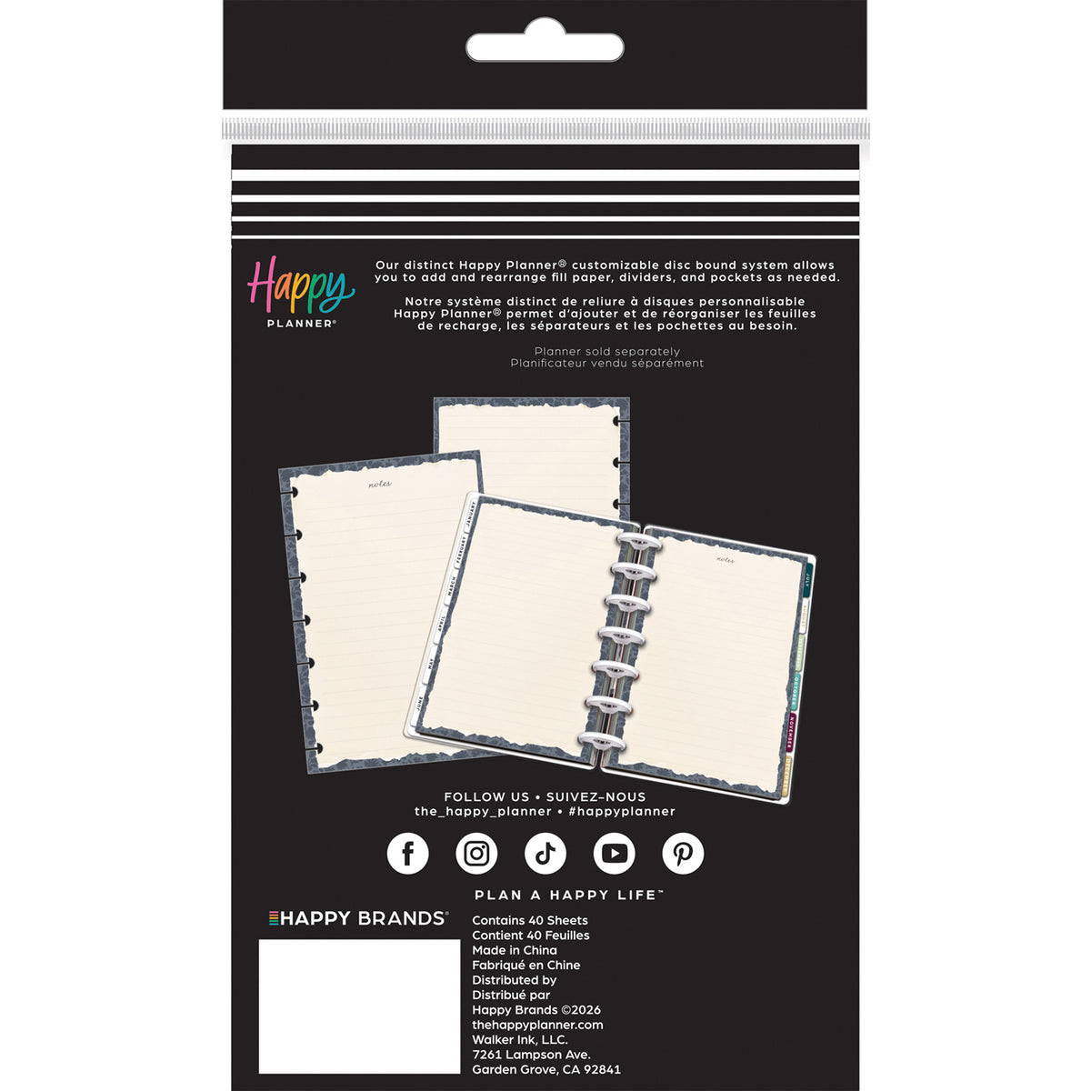 Happy Planner - Papel Mini - Shadow Fields