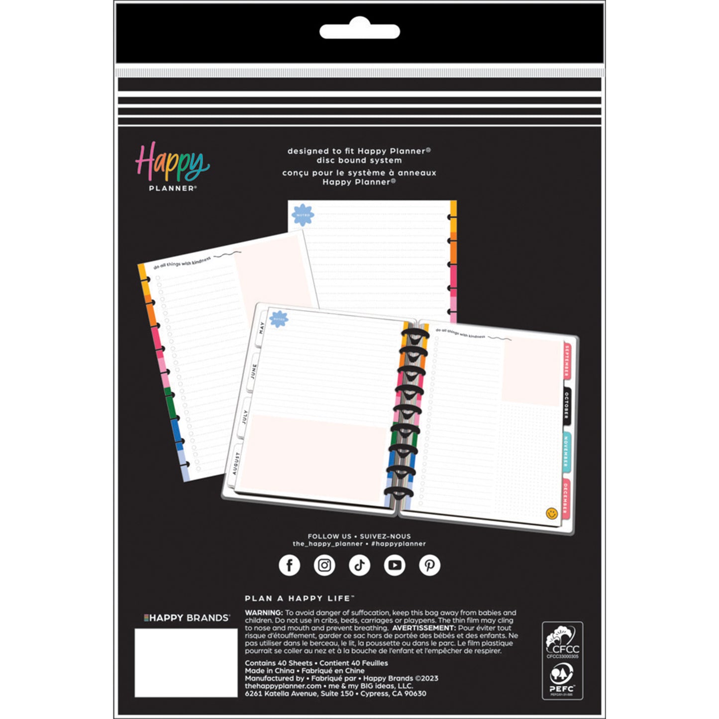 Happy Planner - Papel Classic - Playful Brights