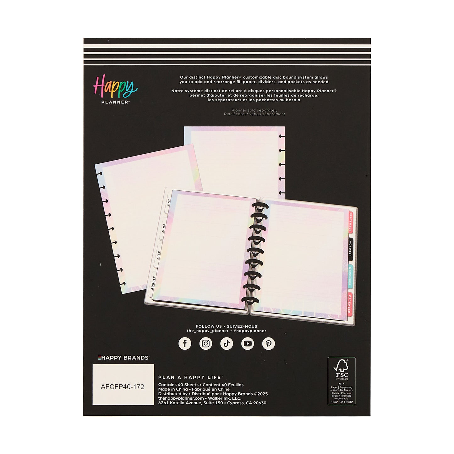 Happy Planner - Papel Classic - Prism & Pearl