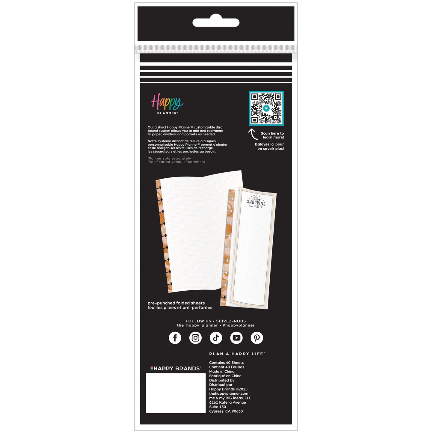 Happy Planner - Papel Skinny Classic Folded - Rustic Roots