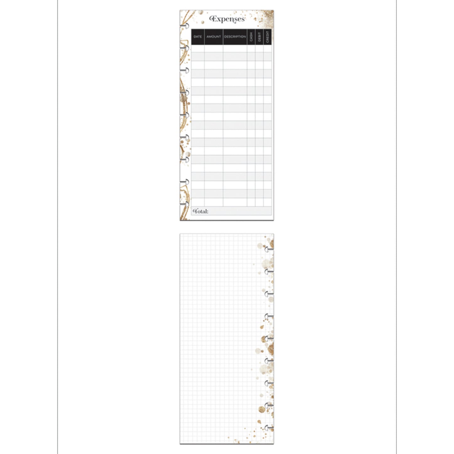 Happy Planner - Papel Skinny Classic - B&W Budget