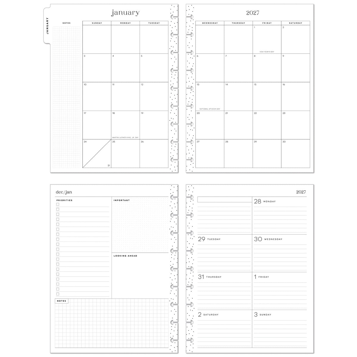 Happy Planner - Planner Classic (2027 - Dashboard) - Abstract Autumn