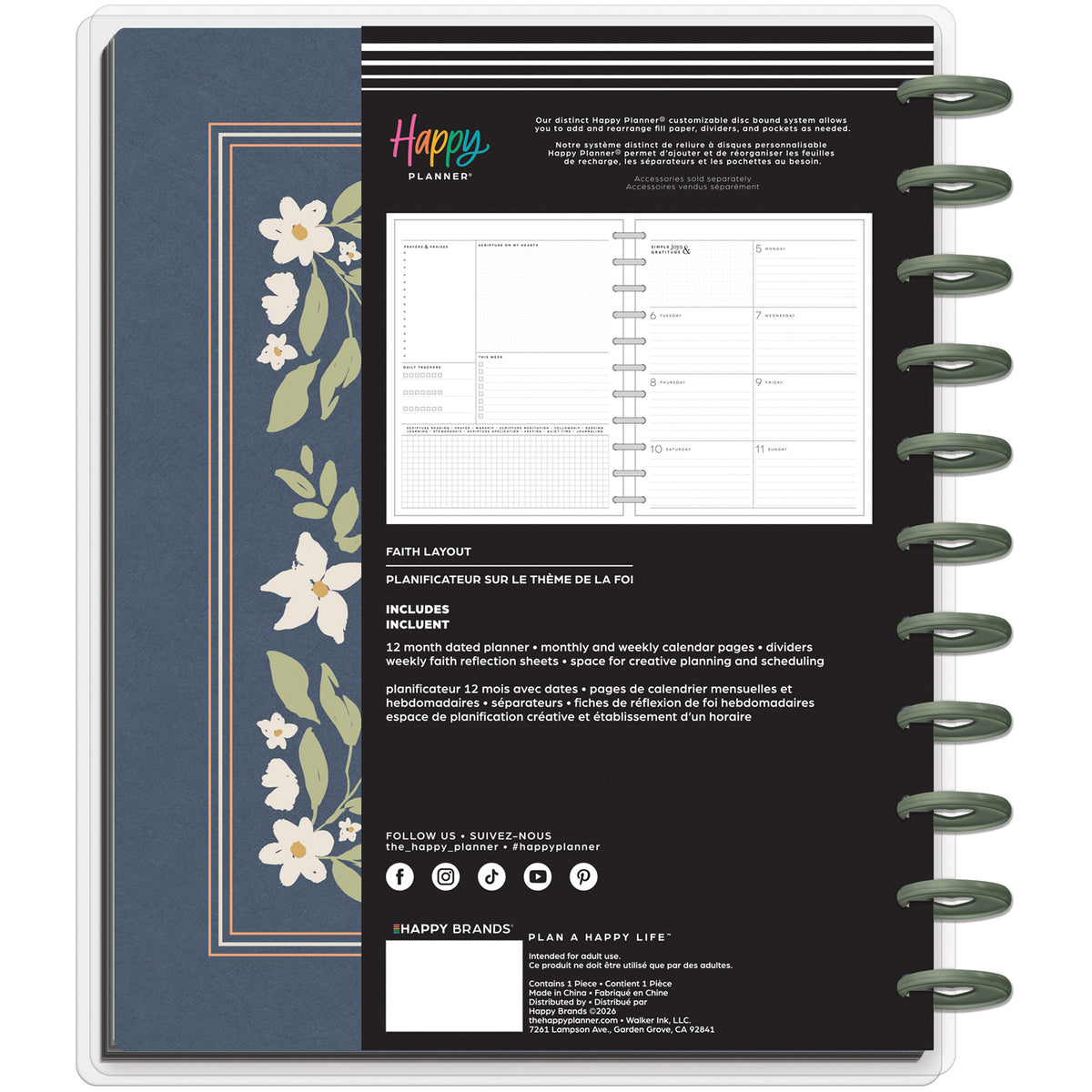 Happy Planner - Planner Big (2027 - Faith) - Wildflower Daydream