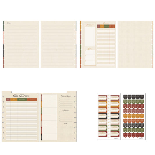 Happy Planner - Companion Pack Classic - Amber & Oak Budget