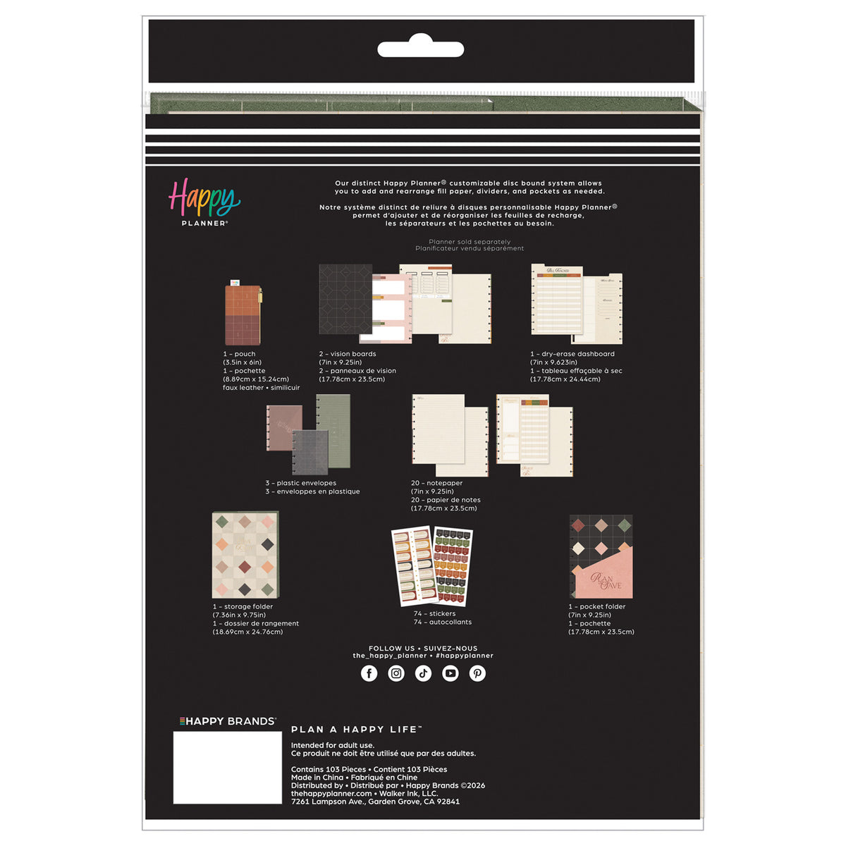 Happy Planner - Companion Pack Classic - Amber & Oak Budget
