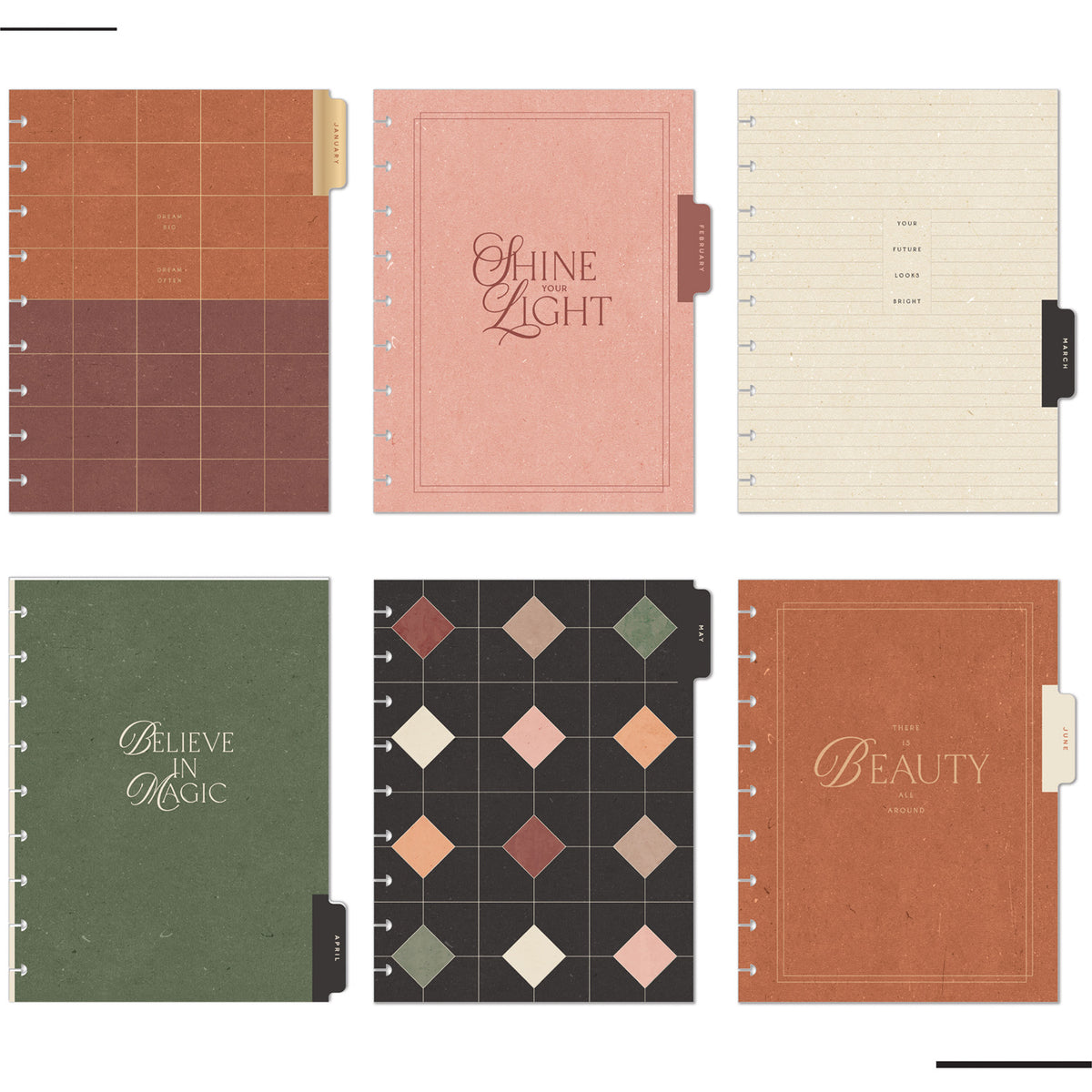 Happy Planner - Planner Classic Premium Cover (2027 - Dashboard) - Amber & Oak