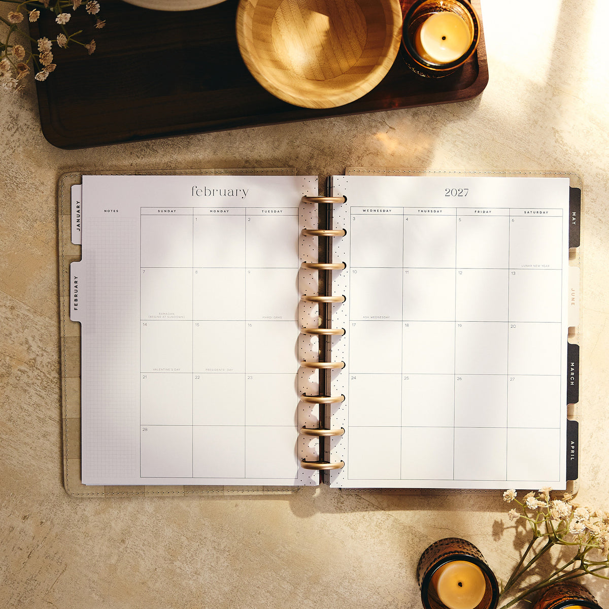 Happy Planner - Planner Classic Premium Cover (2027 - Dashboard) - Amber & Oak