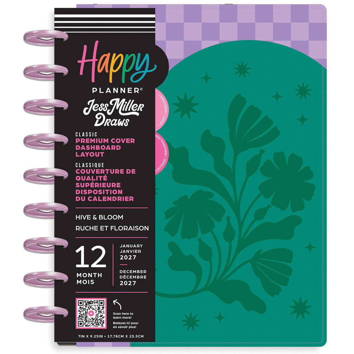 Happy Planner - Planner Classic Premium Cover (2027 - Dashboard) - Hive & Bloom