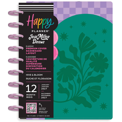Happy Planner - Planner Classic Premium Cover (2027 - Dashboard) - Hive & Bloom